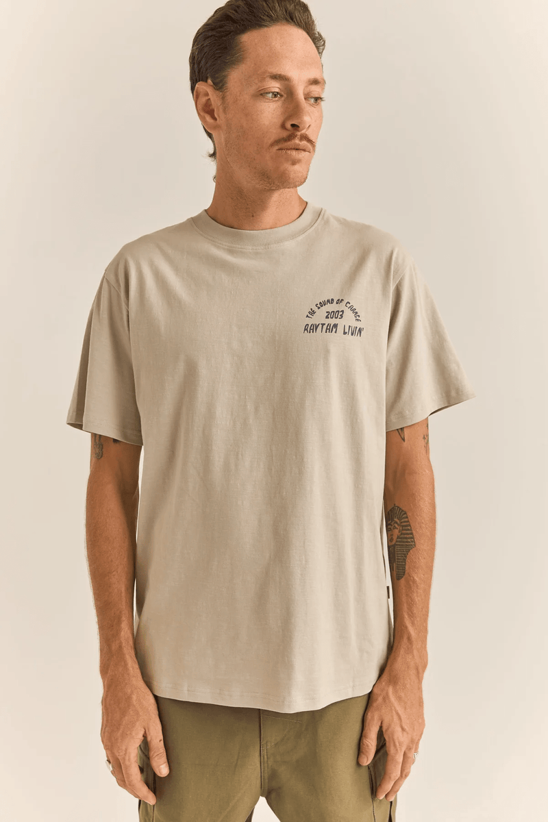 DOWN UNDER SLUB SS T-SHIRT - STONE