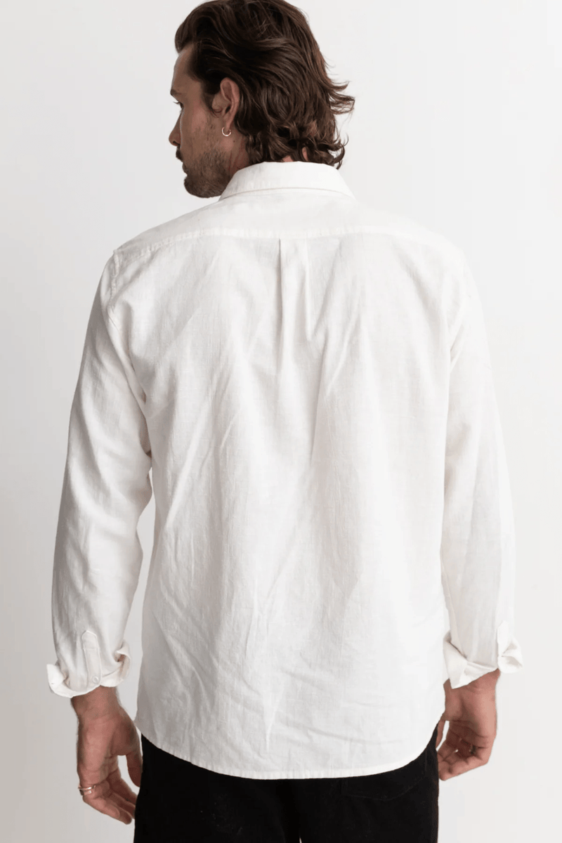 CLASSIC LINEN LS SHIRT - WHITE 24FW