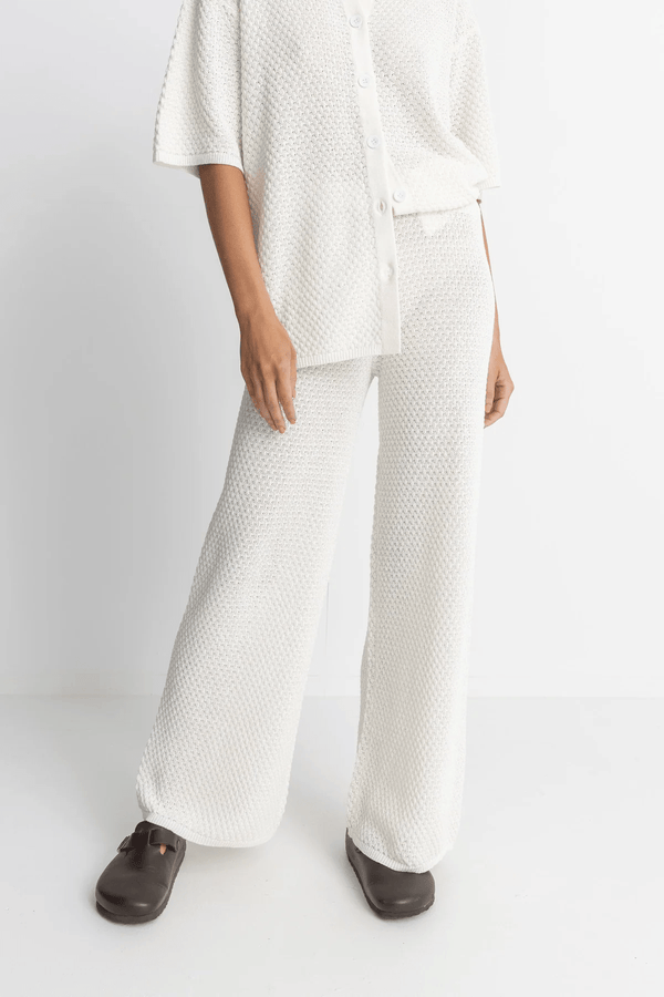 DUNE WIDE LEG KNIT PANT - WHITE 24FW