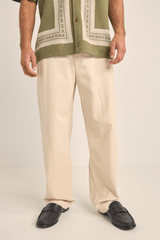 ESSENTIAL TWIL TROUSER - STONE