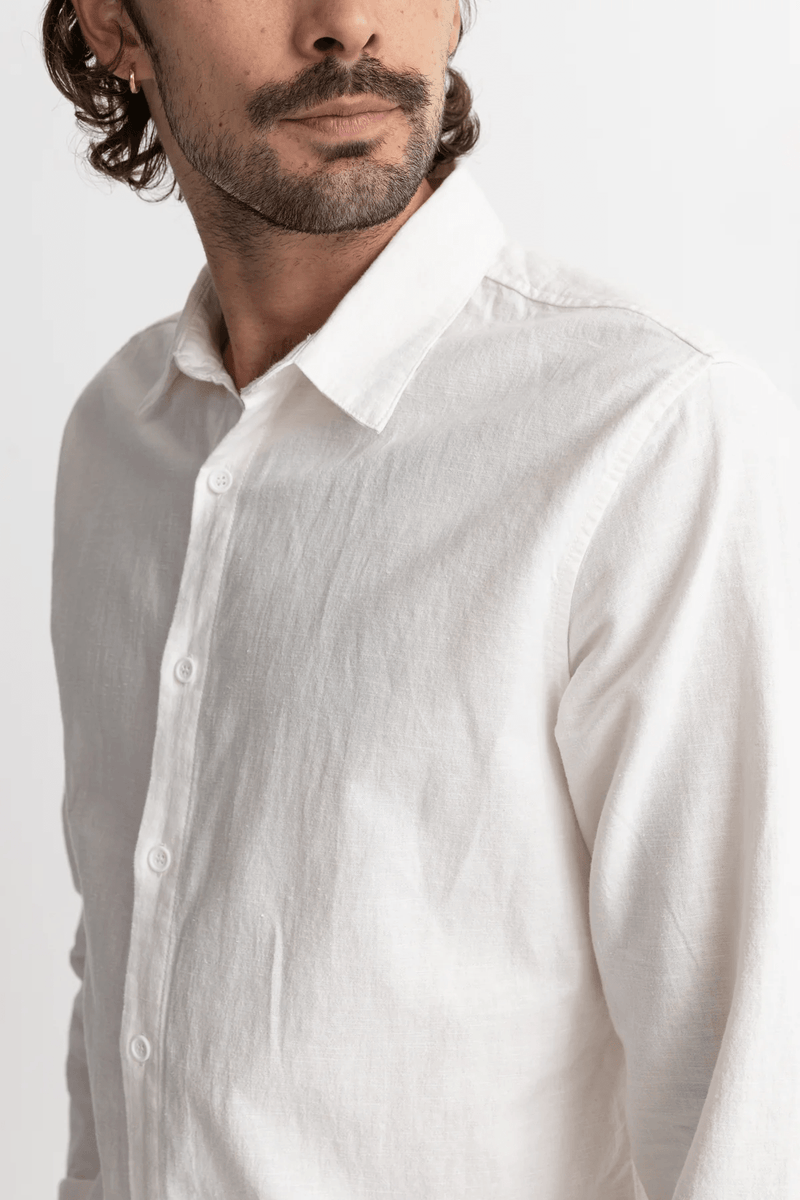 CLASSIC LINEN LS SHIRT - WHITE 24FW