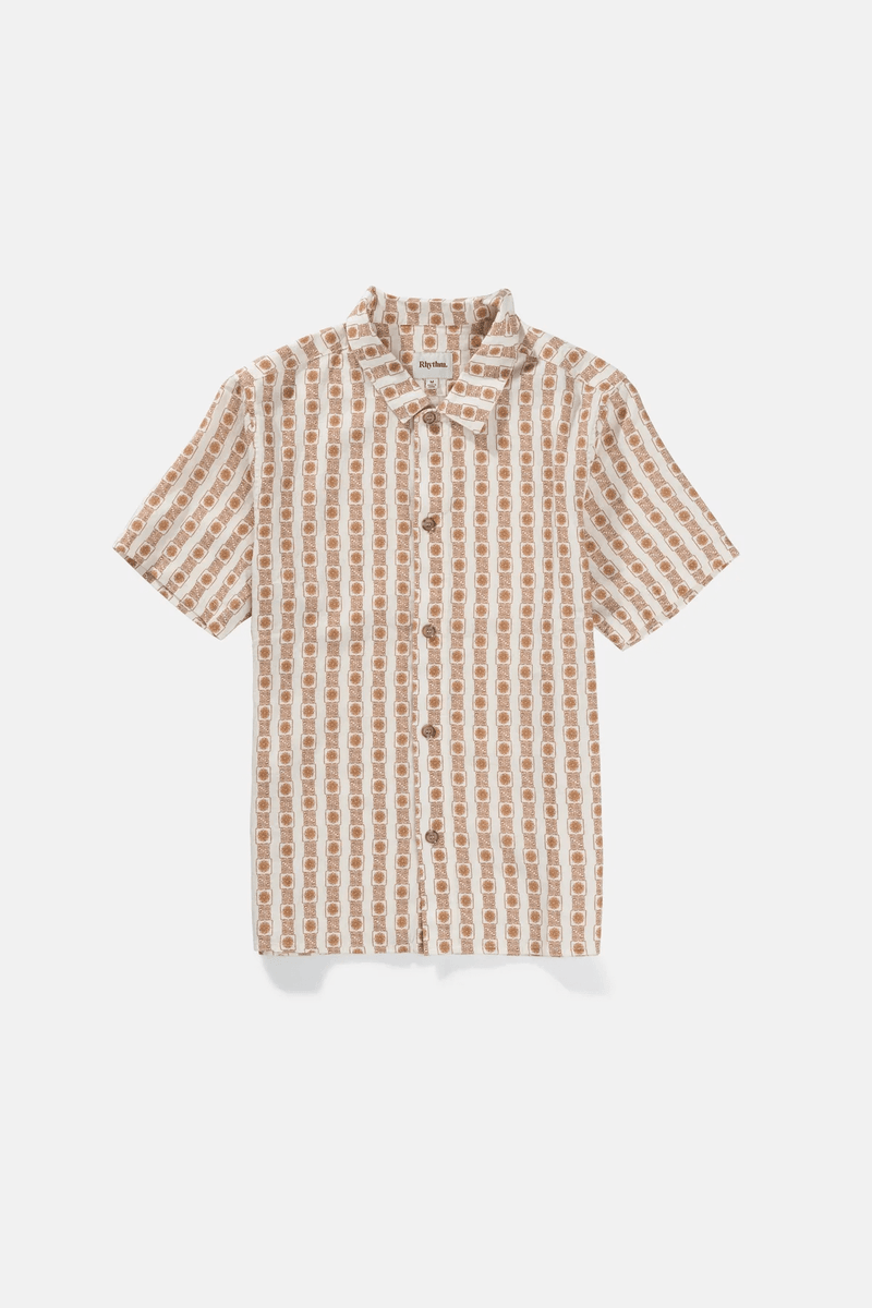 Tile Stripe SS Shirt - Natural