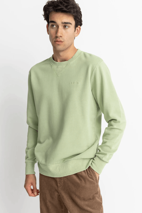 OVERDYED TERRY CREW - PISTACHIO 24FW