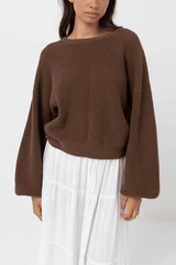 CLASSIC KNIT JUMPER - CHOCOLATE