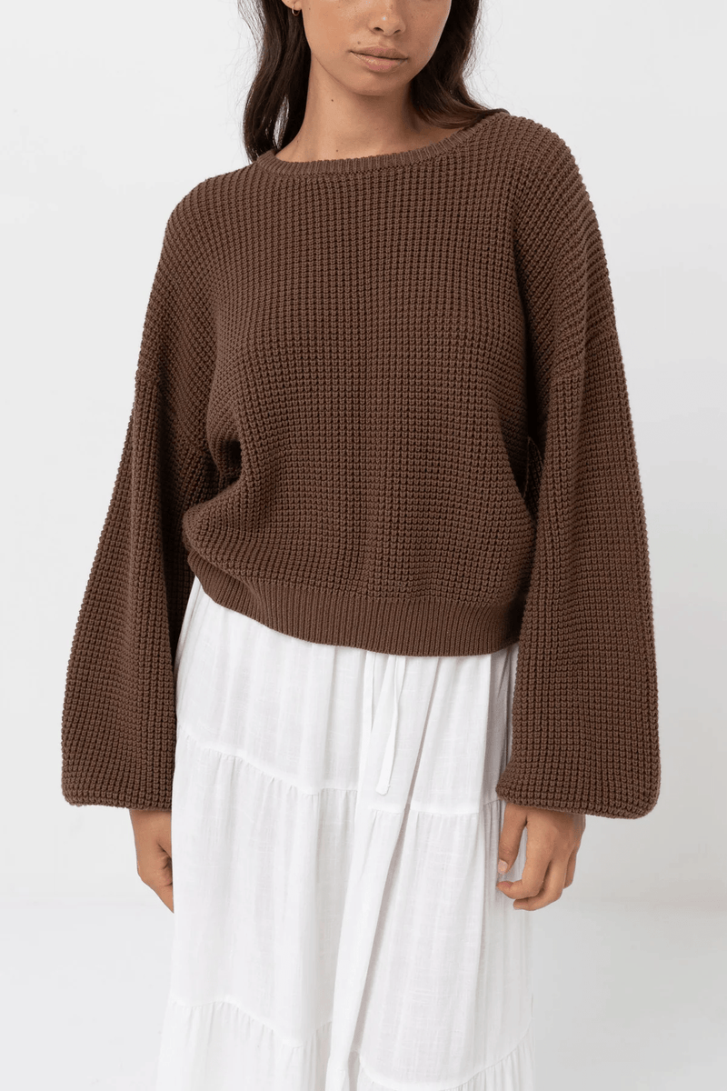 CLASSIC KNIT JUMPER - CHOCOLATE