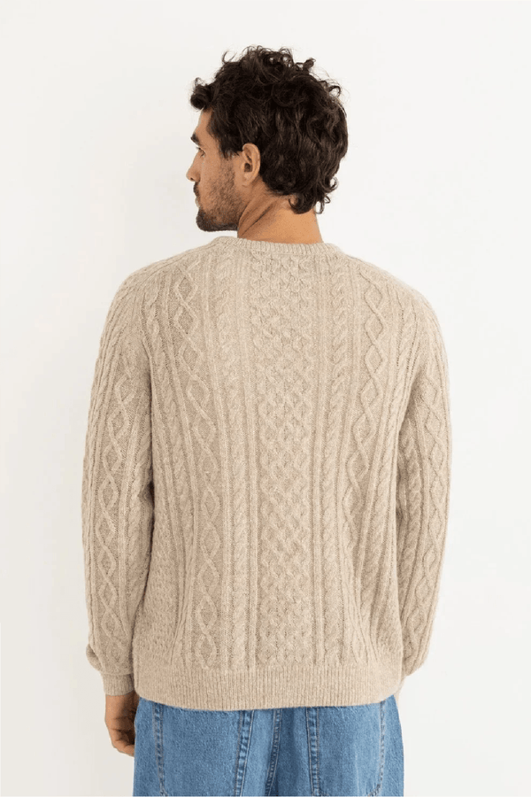 MOHAIR FISHERMANS KNIT - OATMEAL