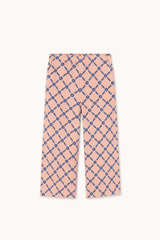 FLOWER GRID WOVEN PANT - LIGHT CREAM