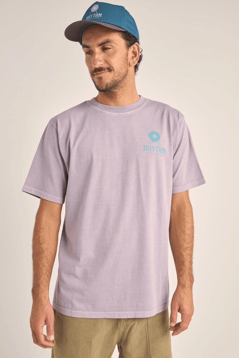 RECORD VINTAGE SS T-SHIRT - PLUM