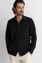 CLASSIC LINEN LS SHIRT - VINTAGE BLACK