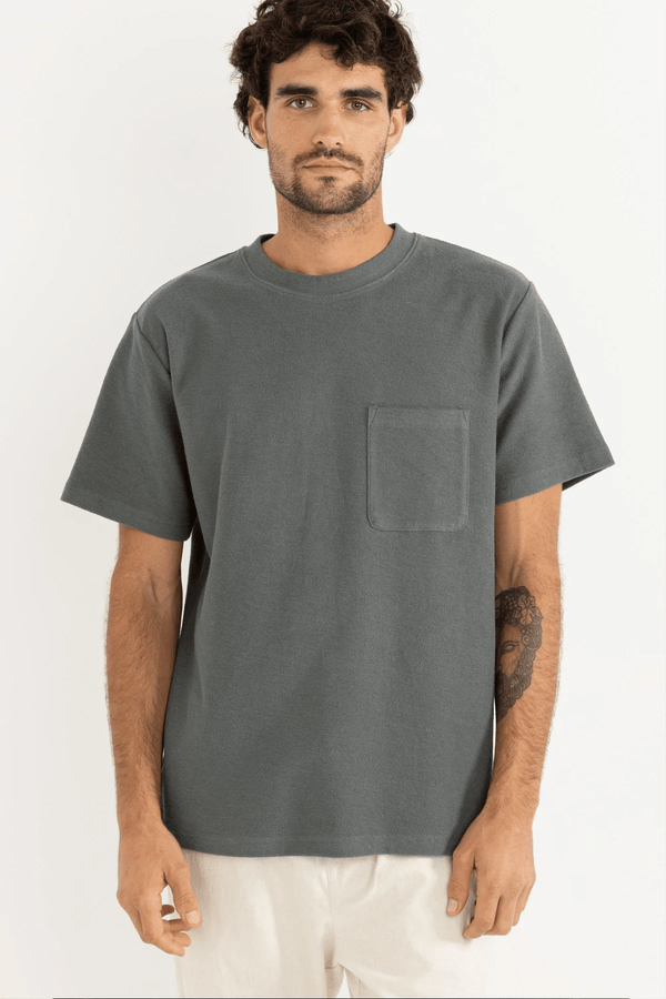 VINTAGE TERRY SS T-SHIRT - SILVER PINE