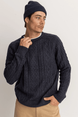 MOHAIR FISHERMANS KNIT - BLACK