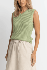 SHELL BEACH SWEATER VEST - SAGE 24FW