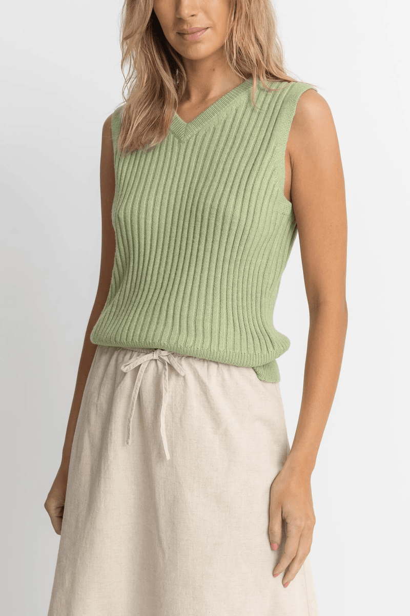 SHELL BEACH SWEATER VEST - SAGE 24FW