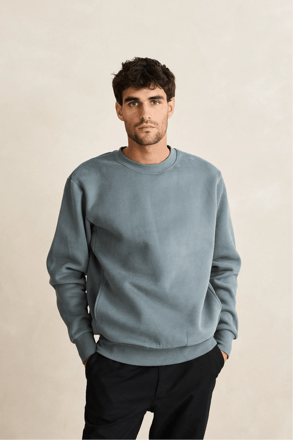 CLASSIC FLEECE CREW - SILVER PINE