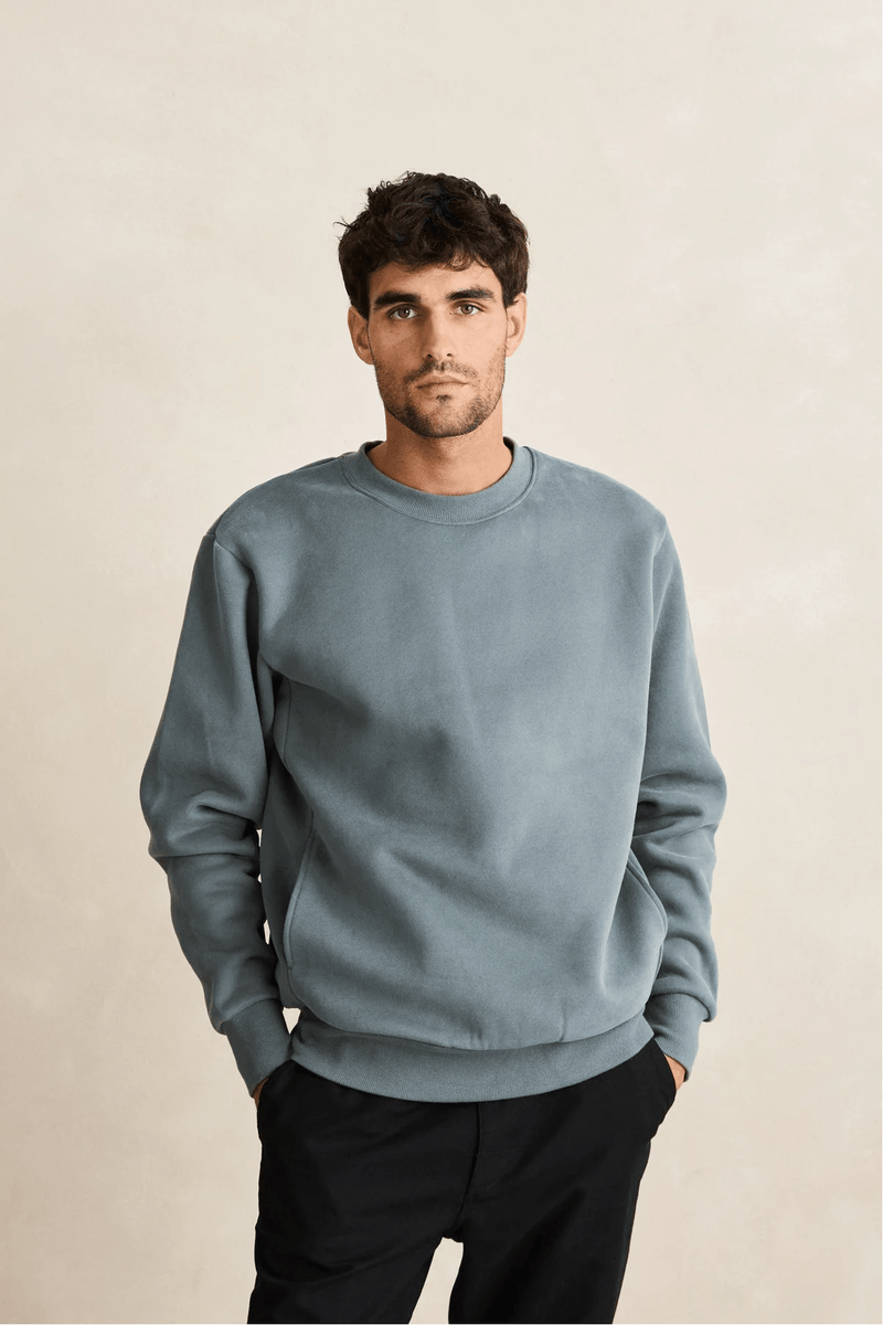 CLASSIC FLEECE CREW - SILVER PINE