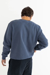 MECHANICS CREW FLEECE - INDIGO