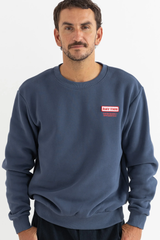 MECHANICS CREW FLEECE - INDIGO