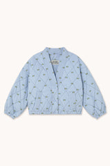 MINI FLOWERS STRIPED JACKET - WASHED BLUE