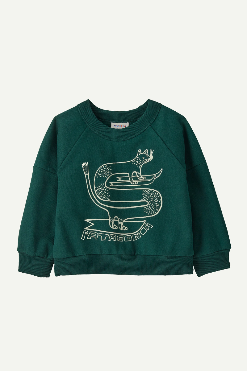 BABY CREW SWEATSHIRT - SKISEL: CASCADE GREEN
