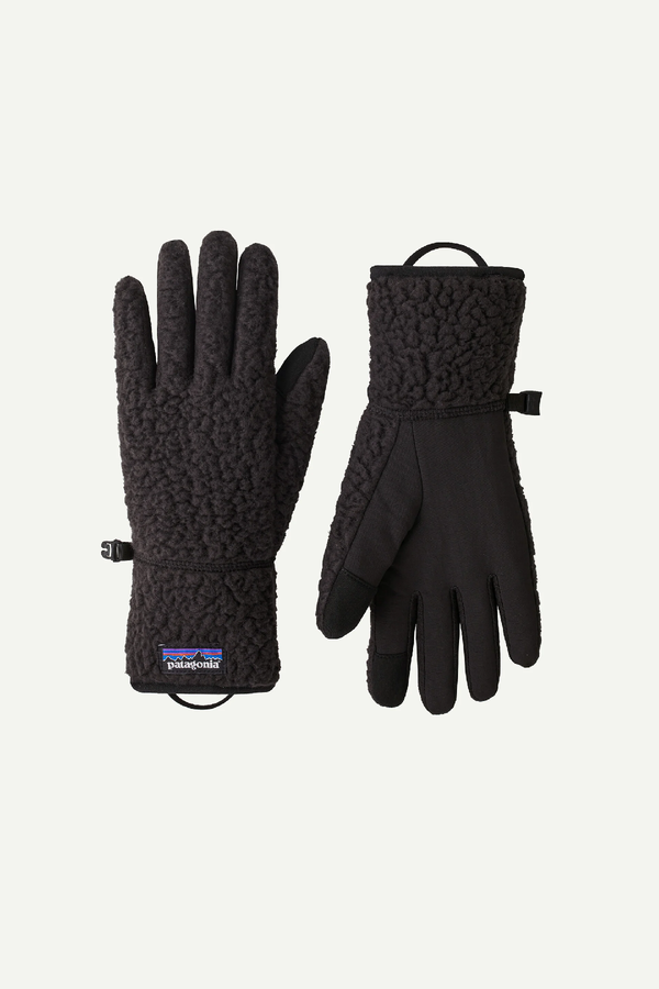 RETRO PILE GLOVES - BLACK