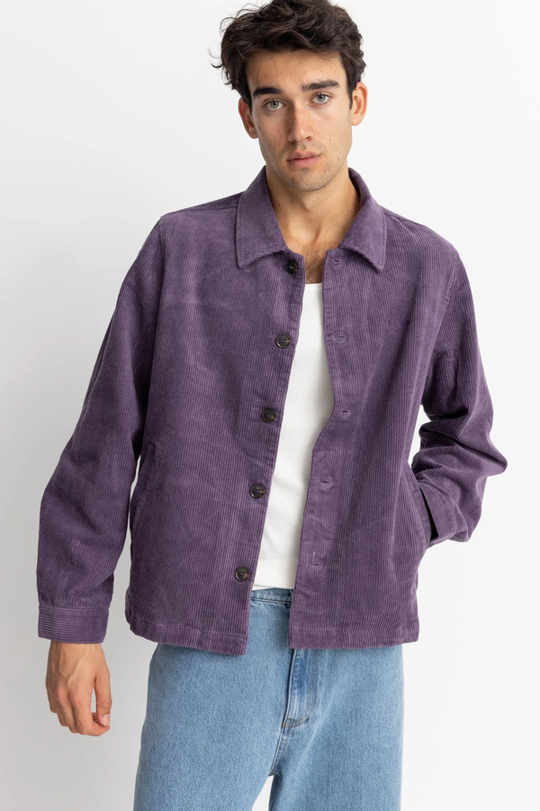 CORD LANGLEY JACKET - PLUM 24FW