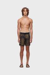 TRAMA SURF PRINT SHORTS - BLACK