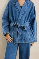 SHORELINE DENIM BLAZER - INDIGO