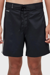 AQUAONE NEW URBAN STRIPES SURF SHORTS - BLACK