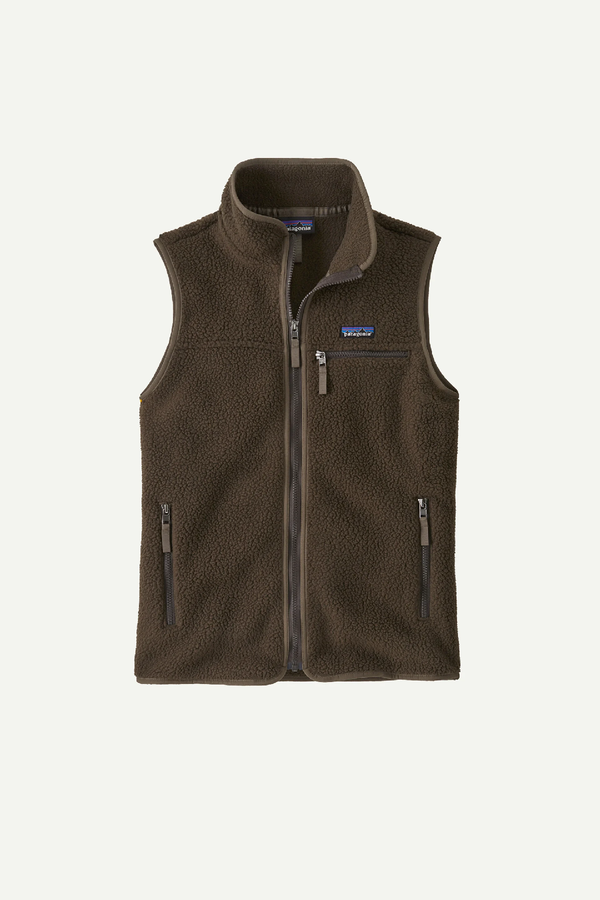 W'S RETRO PILE VEST - OTTER BROWN