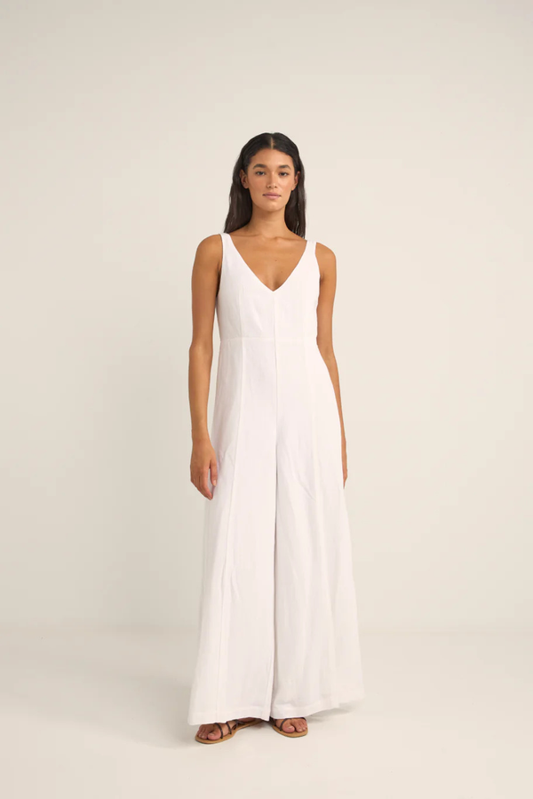 KIKI WIDE LEG JUMPSUIT - WHITE