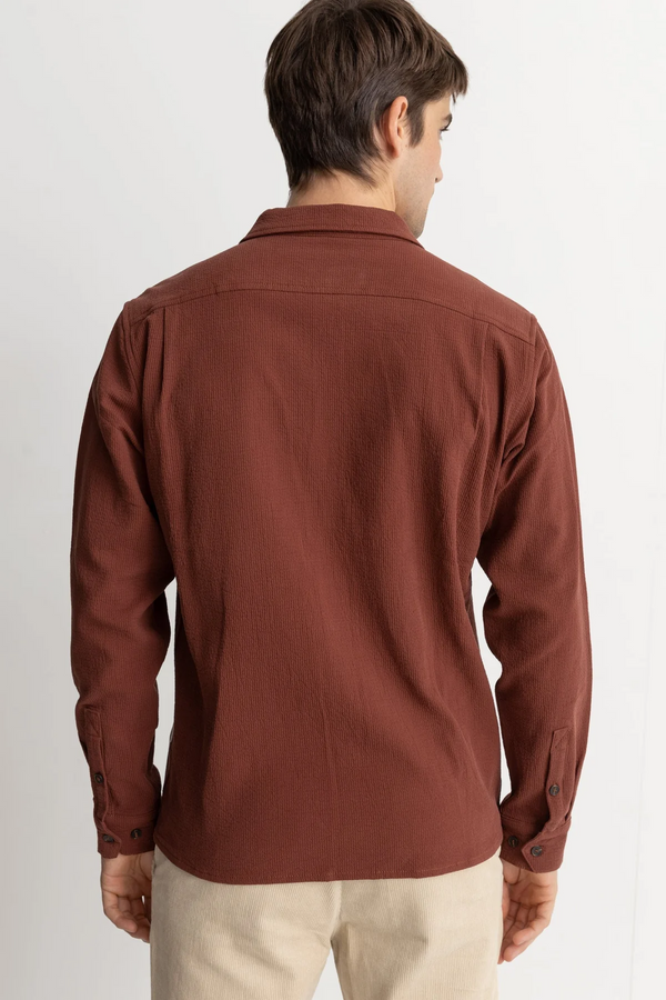 Textured LS Shirt - Clay
