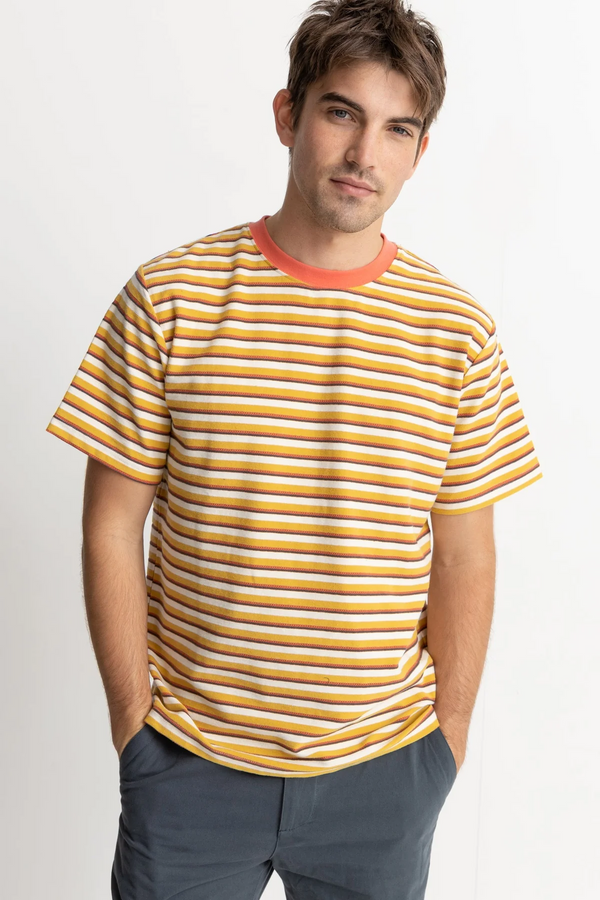 Vintage Stripe SS T-Shirt - Mustard