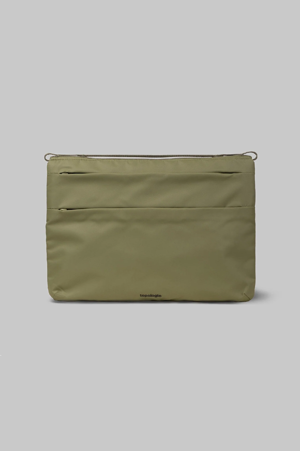 Topologie Wares Bags Flat Sacoche Large Olive Bomber