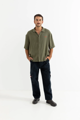 WASH CHECK RELAXED SS SHIRT - GREEN
