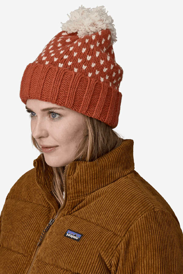 SNOWBELLE BEANIE - Offset Dot: Burnished Red 24FW