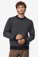 M'S RECYCLED WOOL-BLEND SWEATER - CLASSIC NAVY 24FW