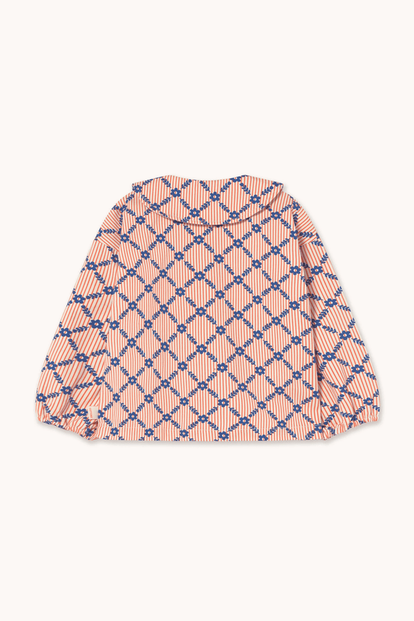 FLOWER GRID SHIRT - LIGHT CREAM