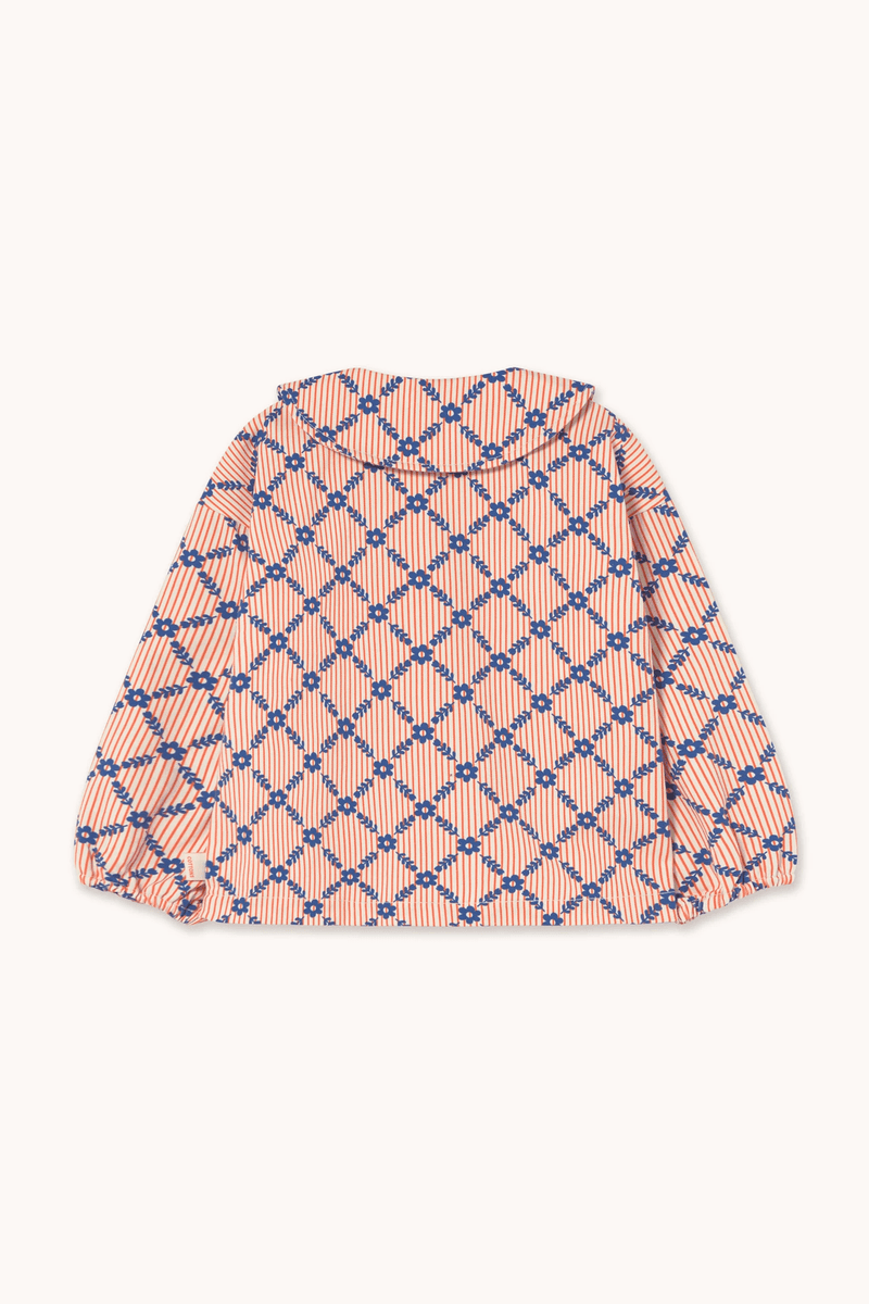 FLOWER GRID SHIRT - LIGHT CREAM