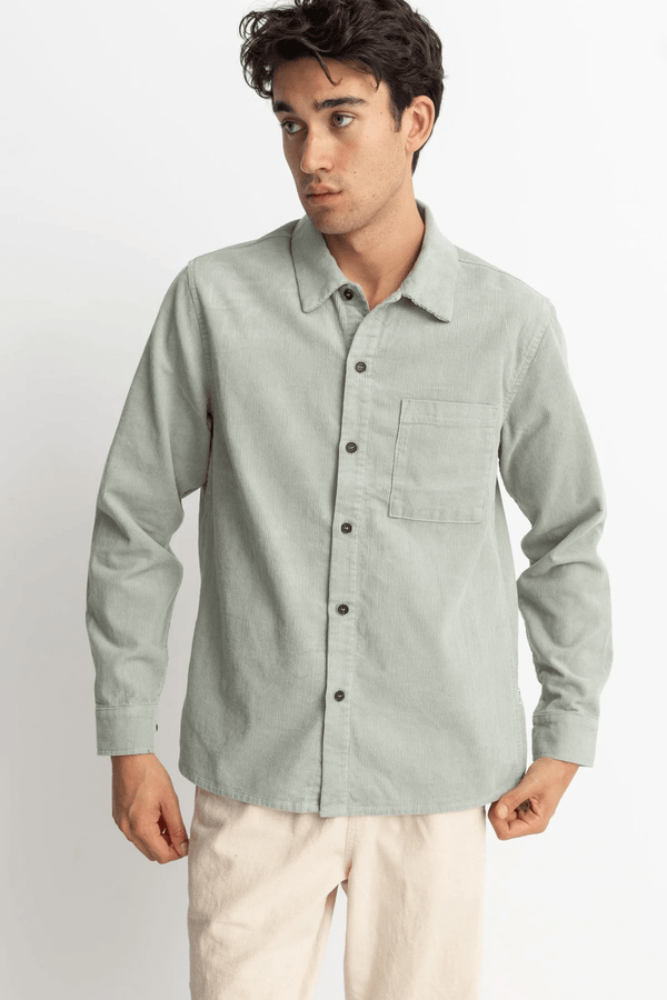 CORDUROY LS SHIRT - SEAFOAM 24FW