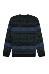 BLUR JACQUARD CREW SWEATER - BLACK 24FW