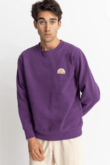 HEAVYWEIGHT FLEECE CREW - PLUM 24FW