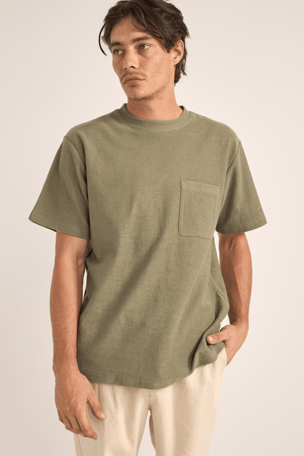 VINTAGE TERRY SS T-SHIRT - SAGE