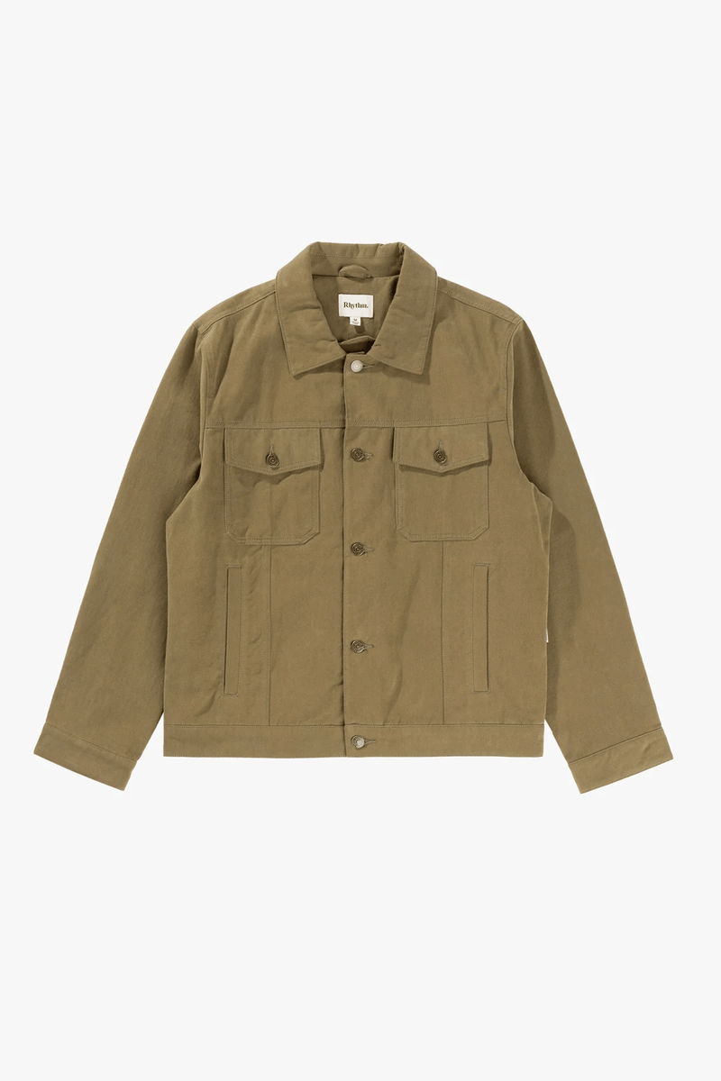 BRUSHED TWILL TRUCKER - OLIVE