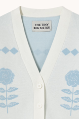 ROSES JACQUARD CARDIGAN - OFF WHITE