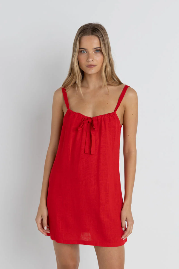 VILLA SLIP DRESS - RED