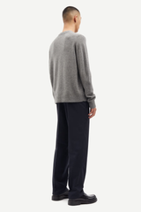 ISAK KNIT SWEATER - DARK GREY MEL