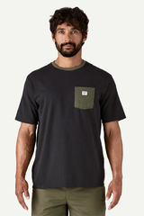 M'S SHOP STICKER POCKET RESPONSABILI-TEE - BLACK W/ BASIN GREEN