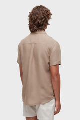 CLASSIC LINEN SS SHIRT - BEGE