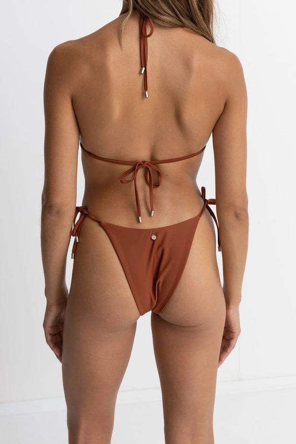 CLASSIC TIE SIDE HI CUT PANT - RUST