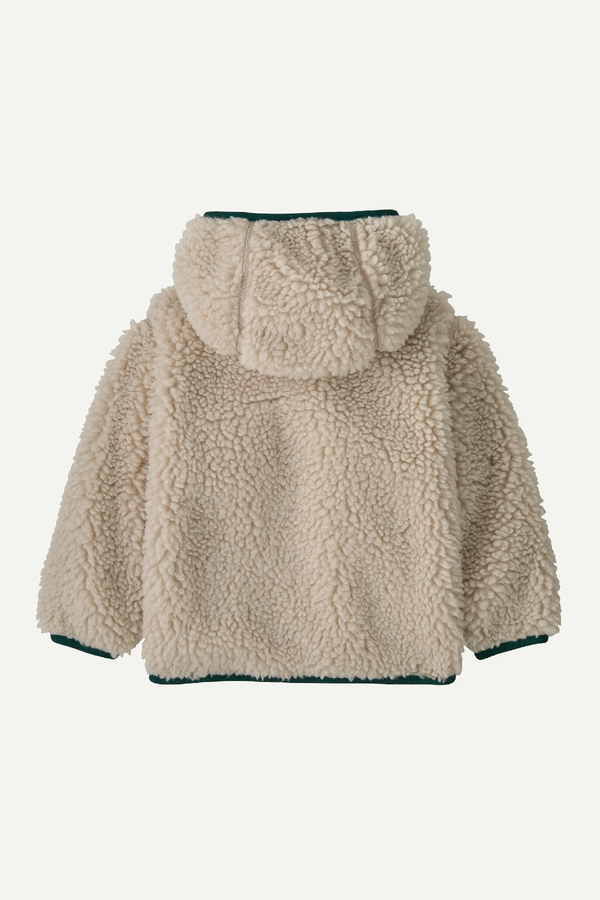 BABY RETRO-X HOODY - NATURAL W/ CASCADE GREEN